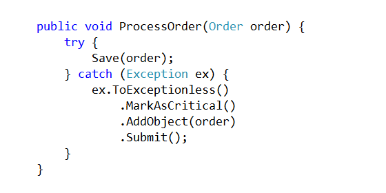 Exceptionless submission code sample