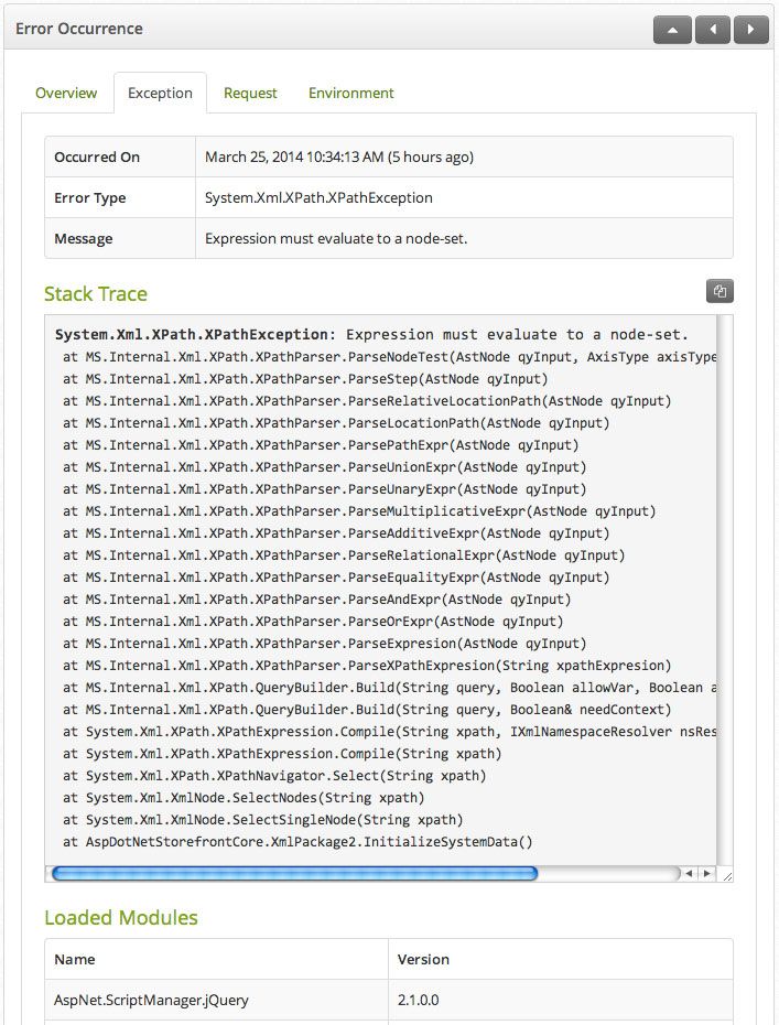 Exceptionless Exception Details