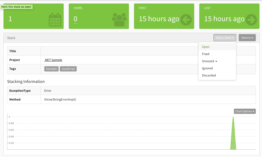 Status Options Example