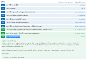 Exceptionless API Post Event