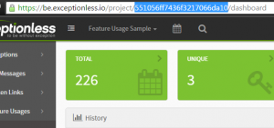 Get Exceptionless Project ID