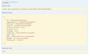 Exceptionless API Get Al Filter Search Results