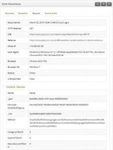 Exceptionless Request Details