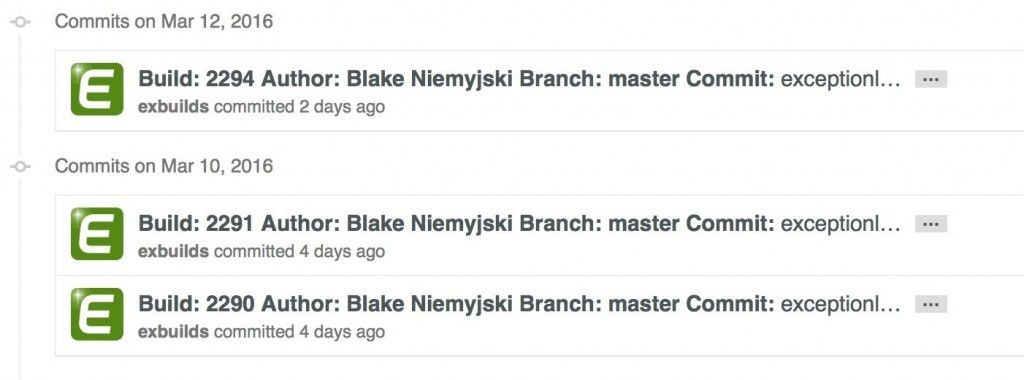 github build history artifacts