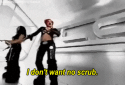 Gif of No Scrubs music video